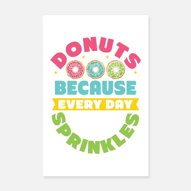 Restauration rapide en donuts Poster 20 x 30 cm