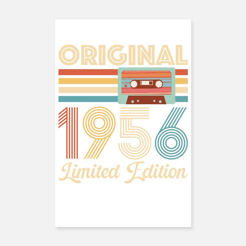 70. Geburtstag 70 Jahre 1956 Geburtstagsgeschenk Poster 20x30 cm