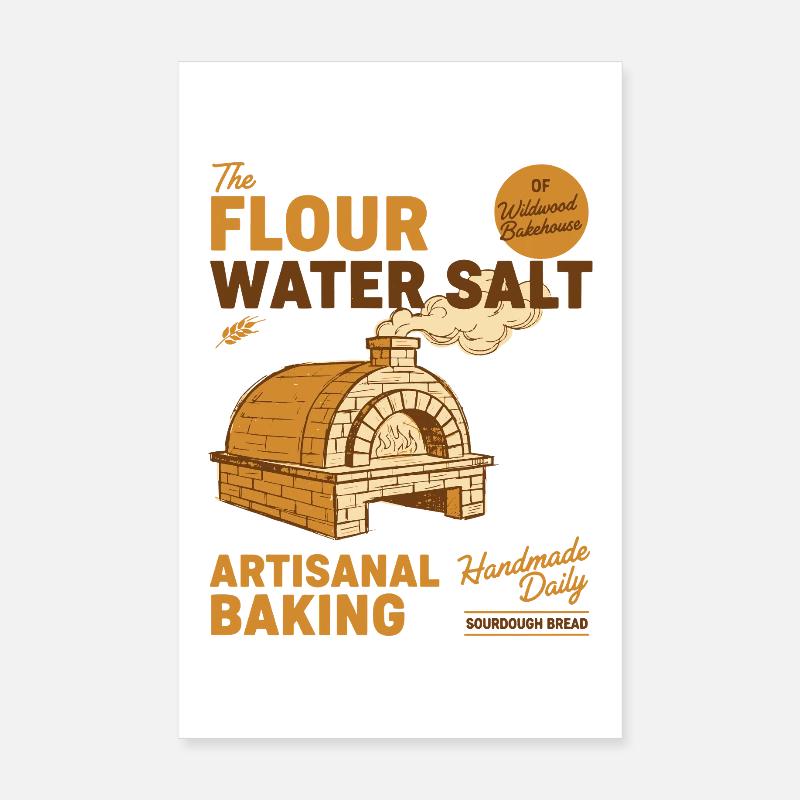 sourdough bread baking baker sourdough bread Poster 8" x 12" (20x30 cm)