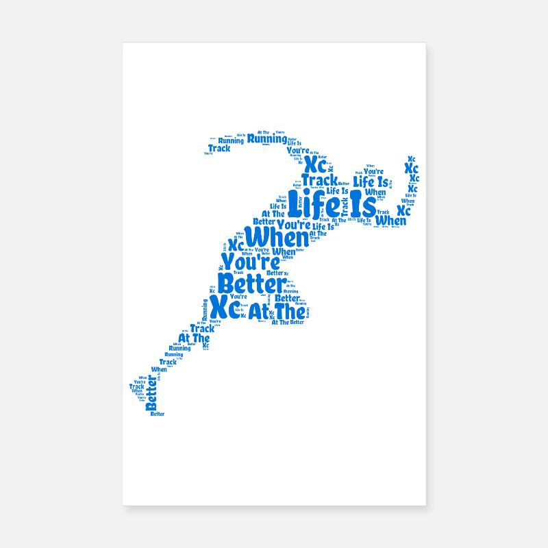 Cadeau de course XC drôle XC Runner Edition Poster 20 x 30 cm