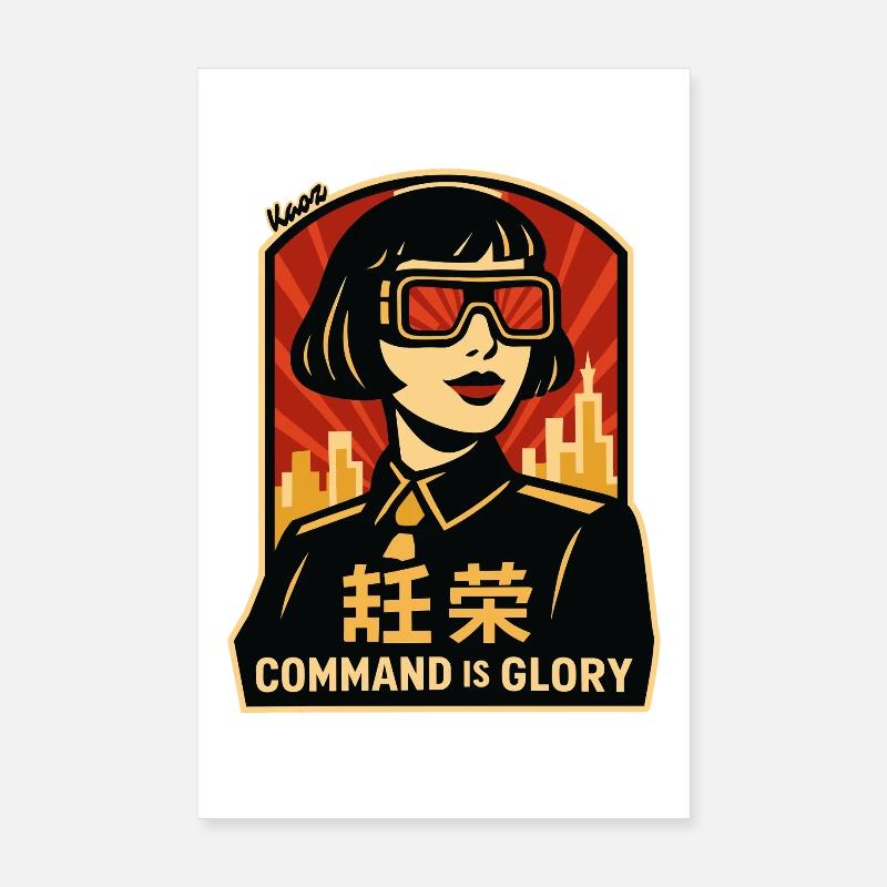 Affiche rétro de Command Is Glory Poster 20 x 30 cm