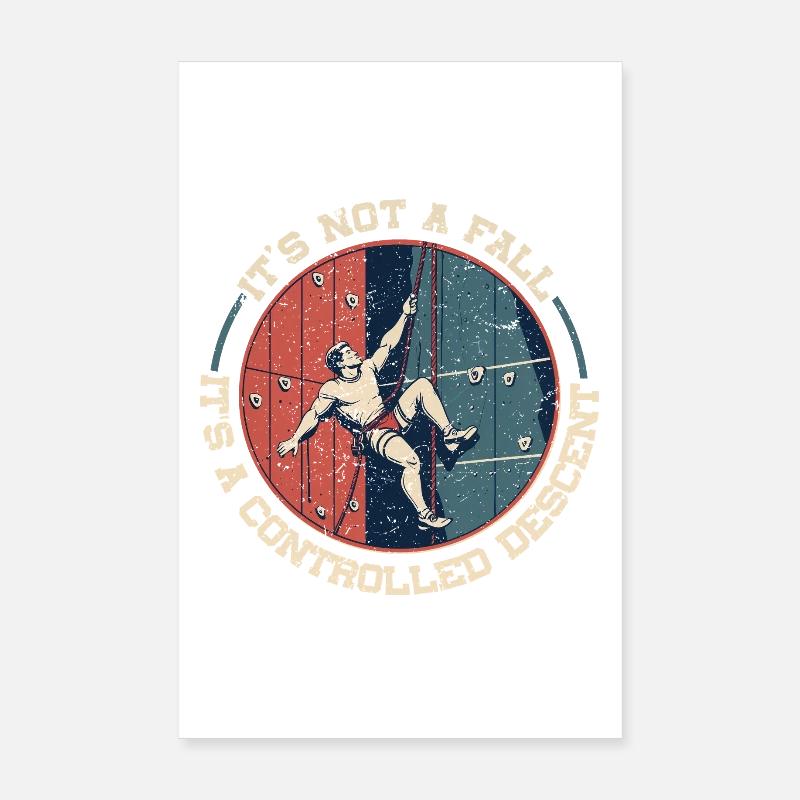 Indoor Climbing Indoor Climbing Controlled Descent Poster 8" x 12" (20x30 cm)