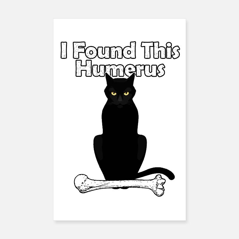 I Found This Humerus Cat Poster 8" x 12" (20x30 cm)