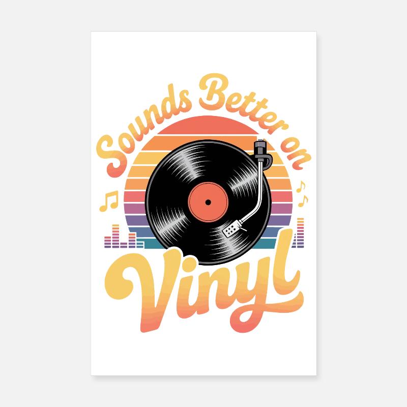 Ça sonne mieux sur vinyle. Poster 20 x 30 cm