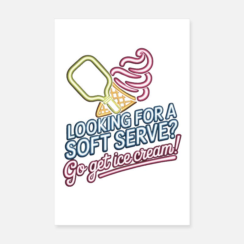 Pickleball Spieler Looking For Soft Serve Dinking Poster 20x30 cm