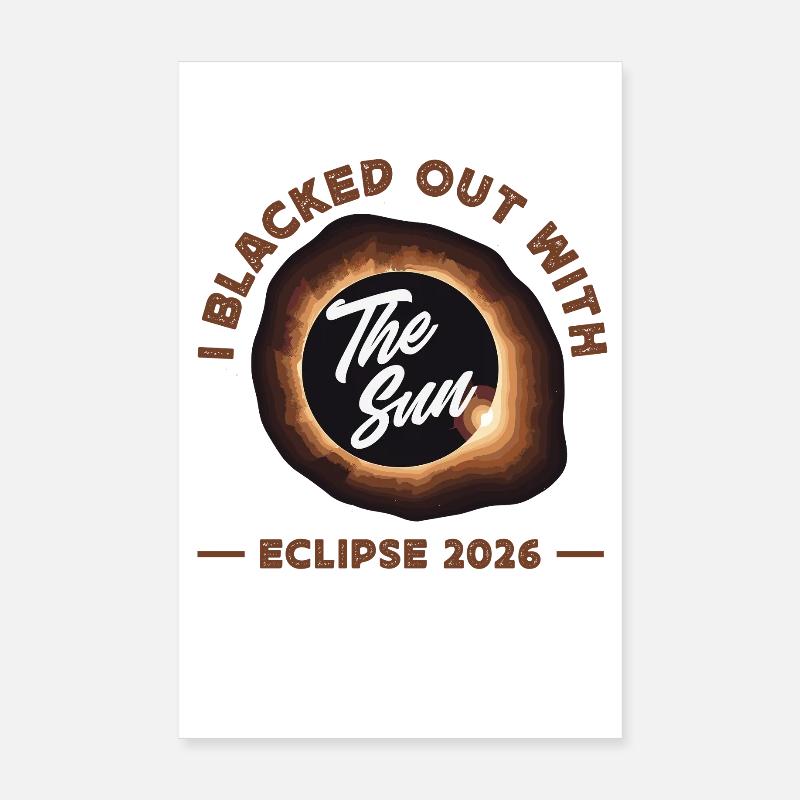 Solar eclipse 2026, August 12 Poster 8" x 12" (20x30 cm)