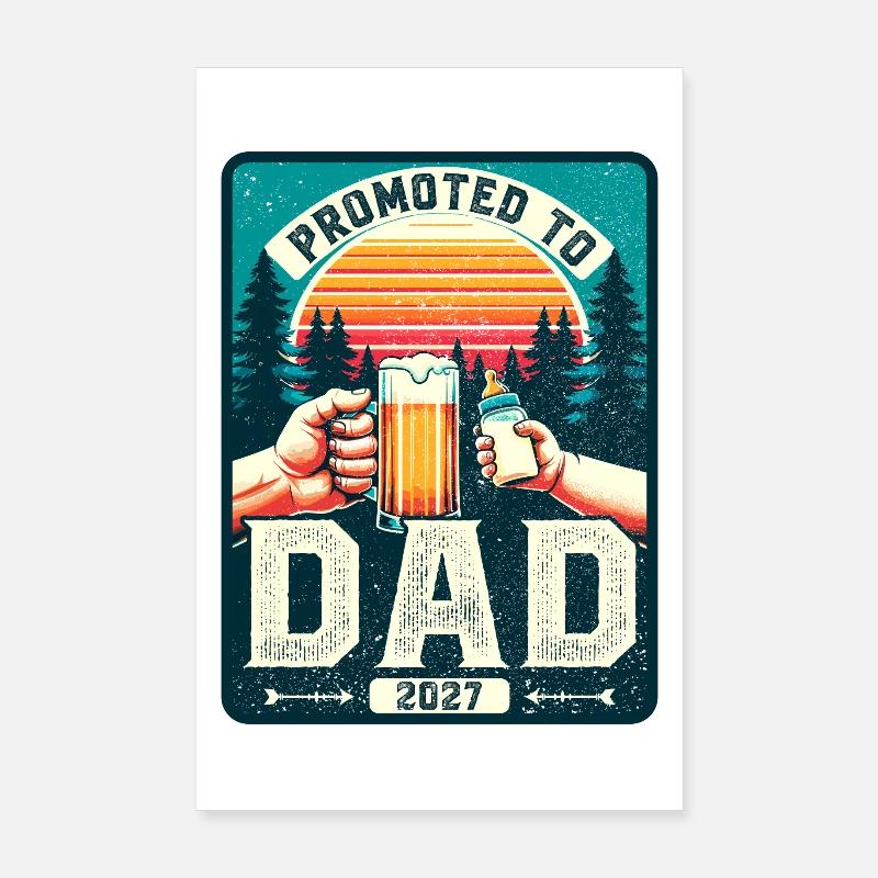 Father-to-be loading Future father 2027 Poster 8" x 12" (20x30 cm)