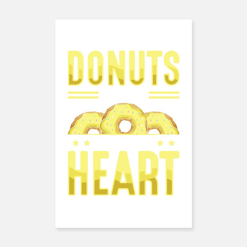 Restauration rapide en donuts Poster 20 x 30 cm