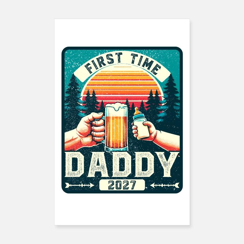 Dad 2027, Expectant Dad, Future Dad Poster 8" x 12" (20x30 cm)