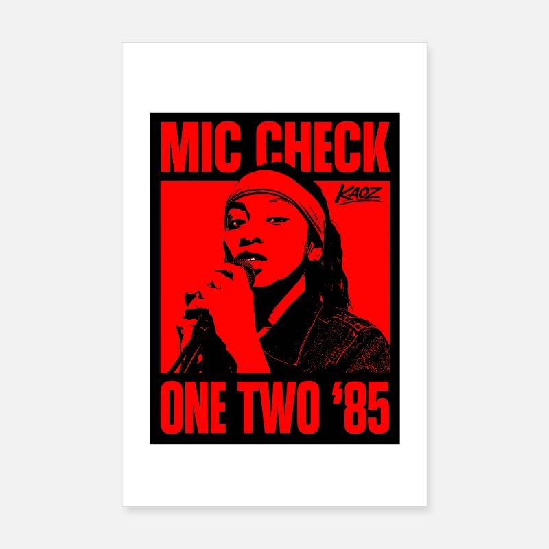 Mic Check One Two '85 Portrait Poster 8" x 12" (20x30 cm)