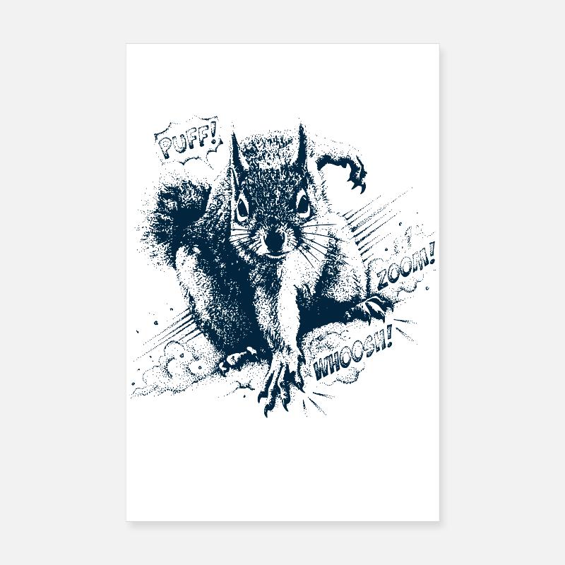 Eichhörnchen Superhero Poster 20x30 cm