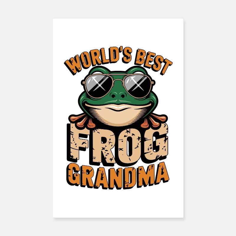 Meilleure grenouille grand-mère du monde avec Poster 20 x 30 cm