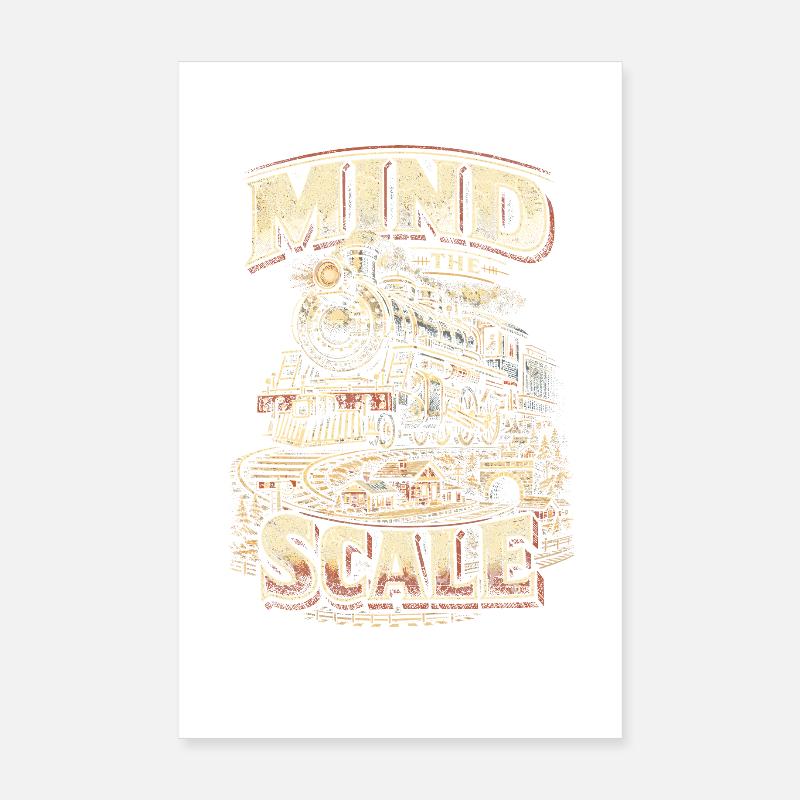 Model Railway Railway Mind The Scale Poster 8" x 12" (20x30 cm)