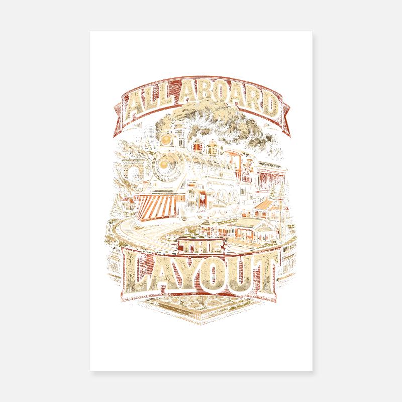 Model Railway Railway All Aboard The Layout Poster 8" x 12" (20x30 cm)