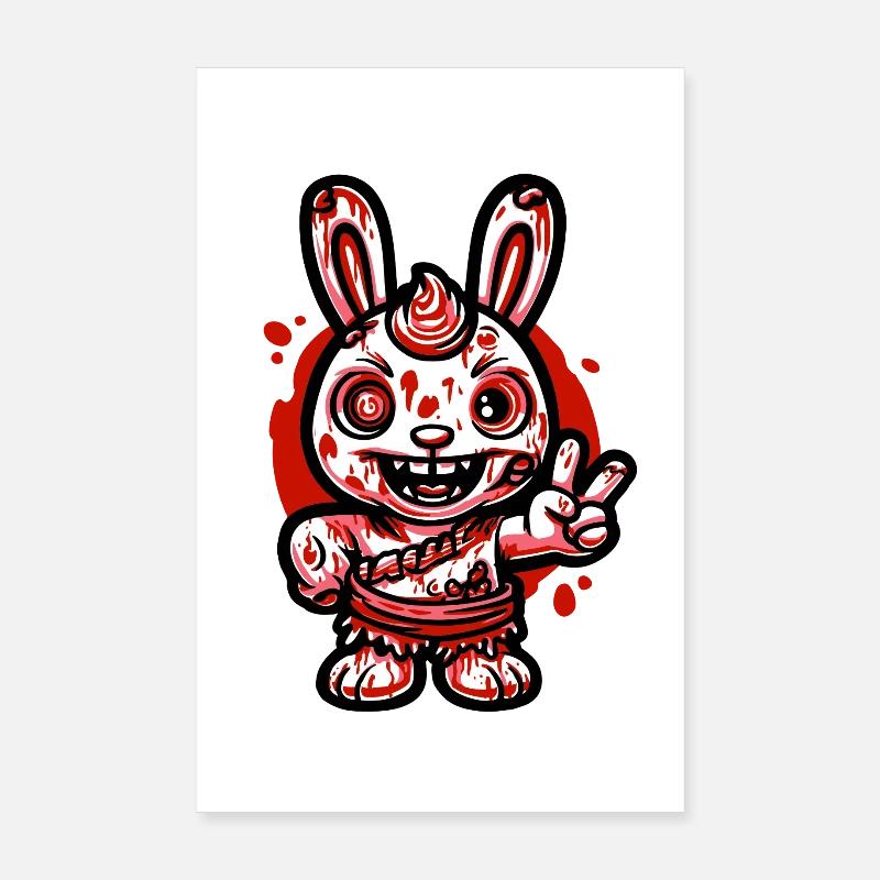 Sourire de lapin de sang Poster 20 x 30 cm