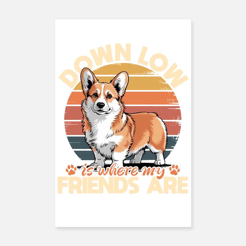 Funny Dog Breed Corgi Poster 8" x 12" (20x30 cm)