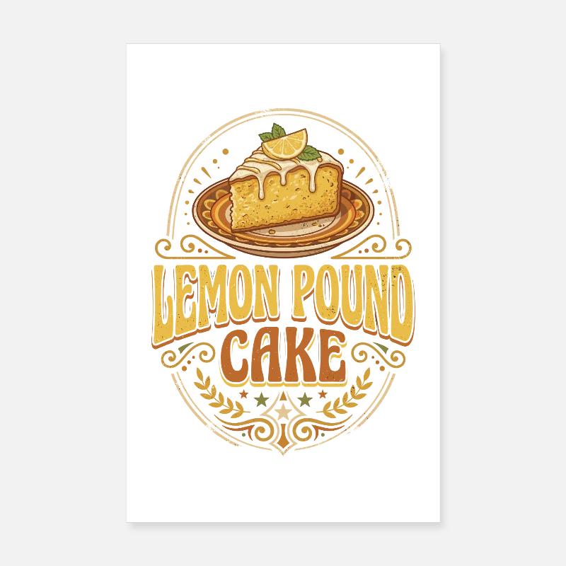 Lemon Pound Cake Logo Poster 20 x 30 cm