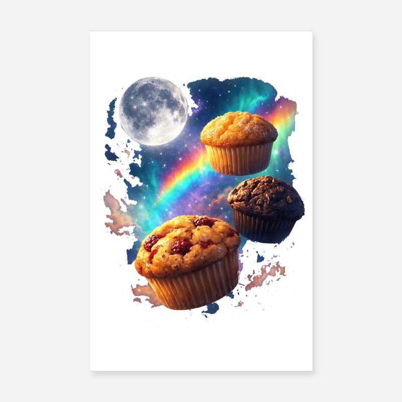 Space muffins cosmic delight Poster 8" x 12" (20x30 cm)