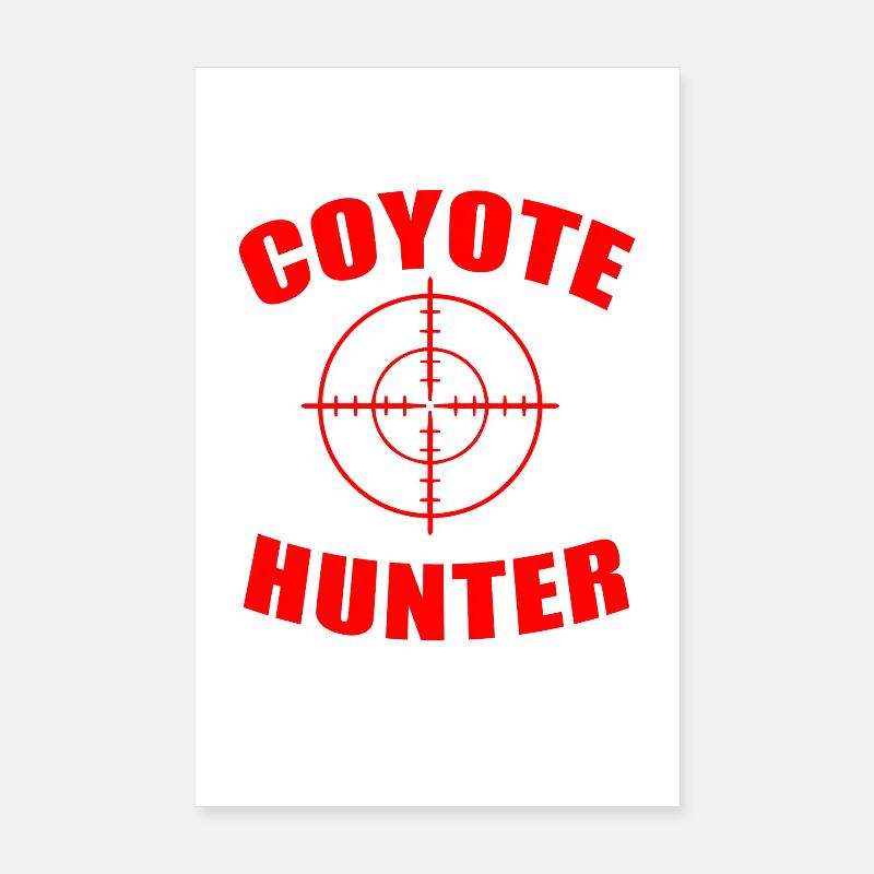 Coyote chasseur Poster 20 x 30 cm