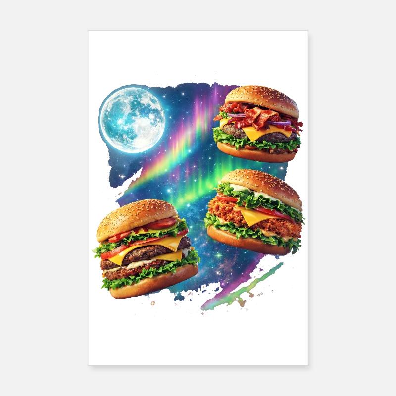 Space Burger Symphony Poster 8" x 12" (20x30 cm)