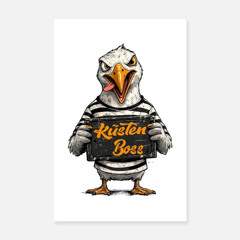 Freche Möwe Spruch Norddeutscher Humor Poster 20x30 cm
