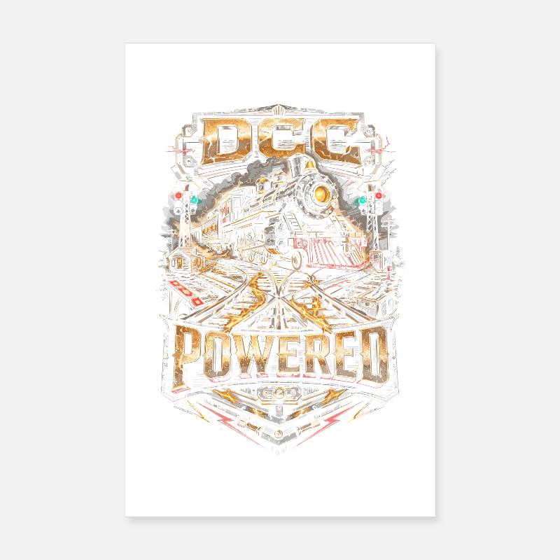 Modelleisenbahn Eisenbahn DCC Powered Poster 20x30 cm
