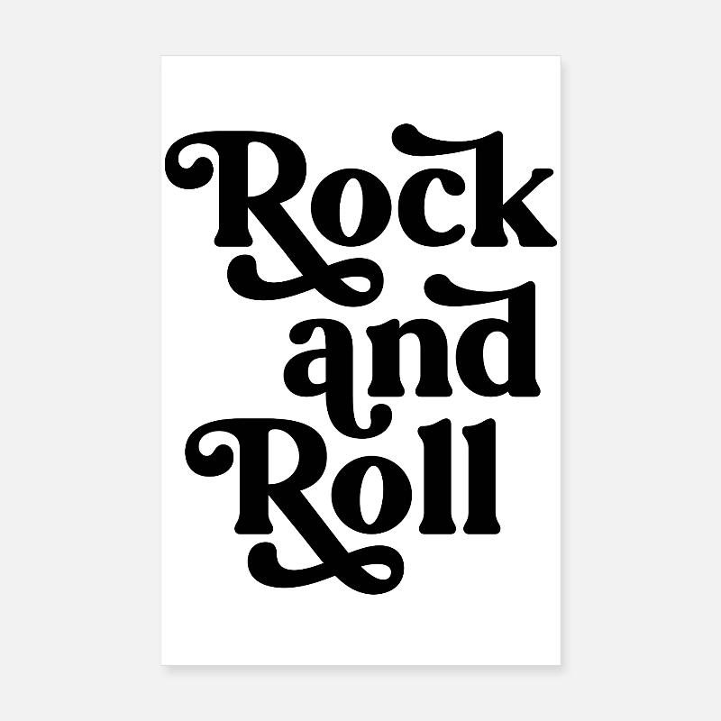 Conception typographique vintage rock and roll Poster 20 x 30 cm