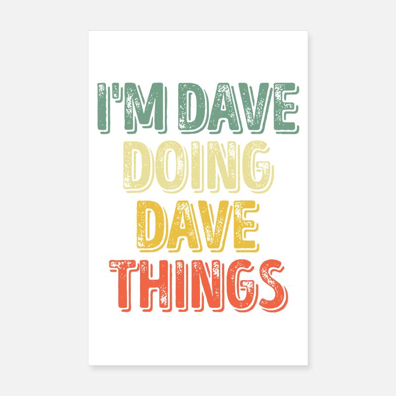 Dave faisant des choses de Dave Poster 20 x 30 cm