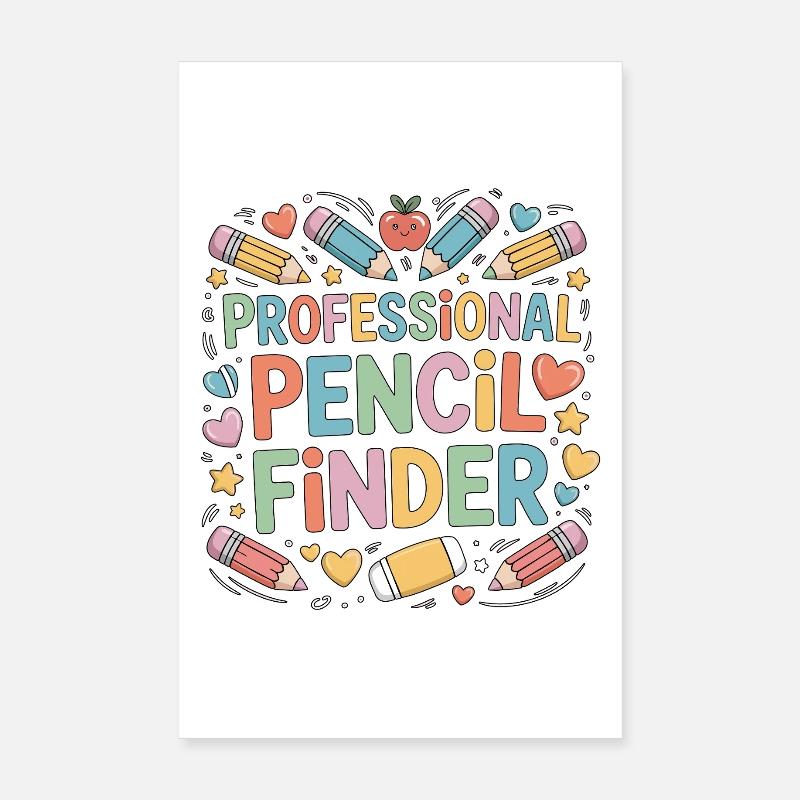 Elementary Teacher Professional Pencil Educator Poster 20x30 cm