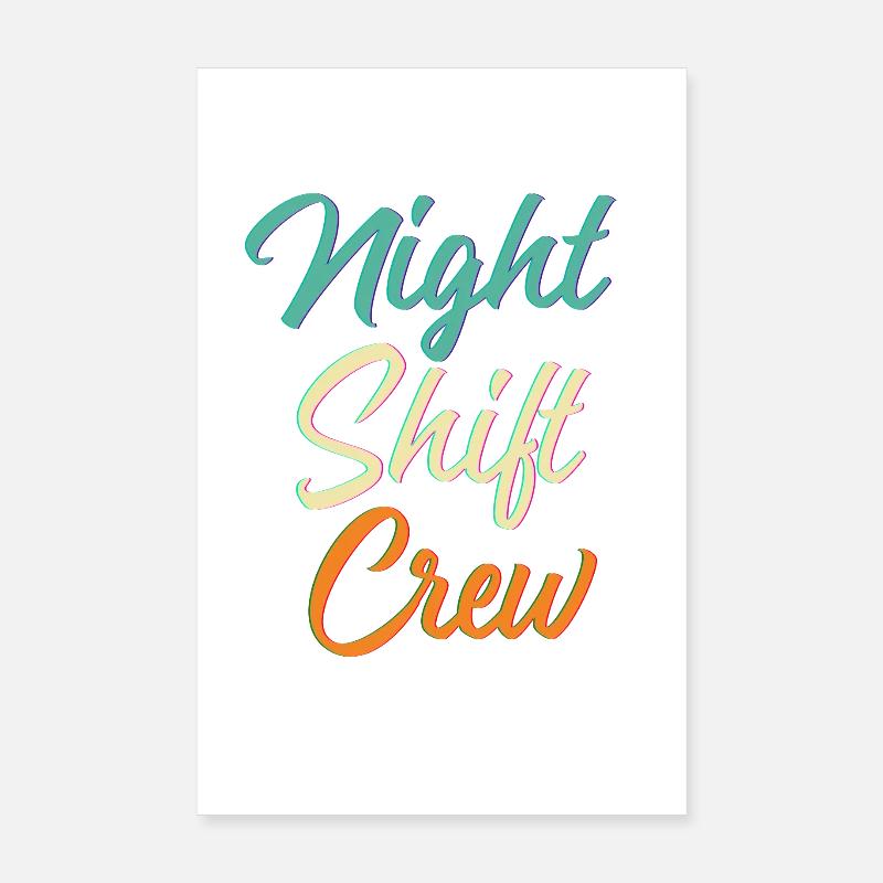 Équipe de nuit Poster 20 x 30 cm