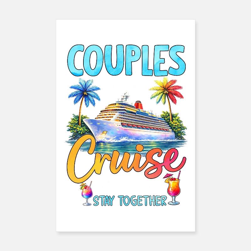 Les couples qui naviguent ensemble restent ensemble Poster 20 x 30 cm