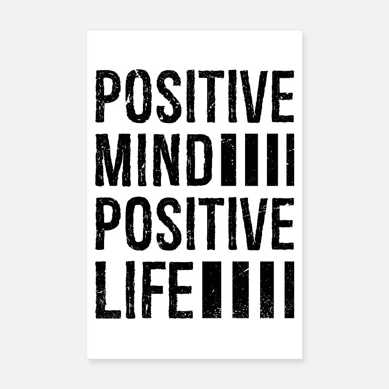 Positiver Geist positives Leben Poster 20x30 cm