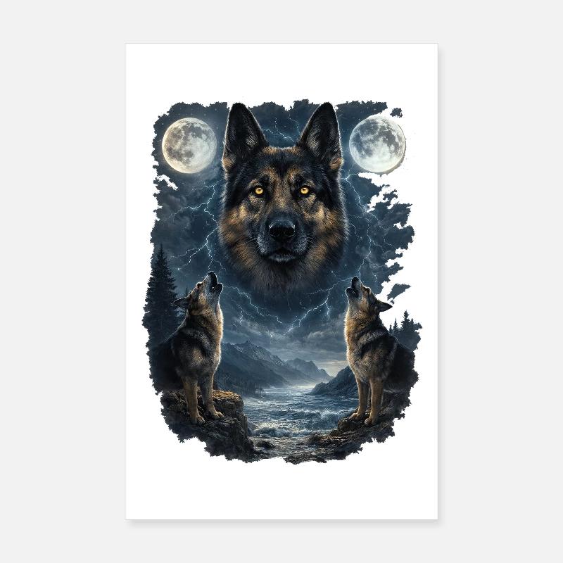 Zwei Monde German Sheperd Poster 20x30 cm