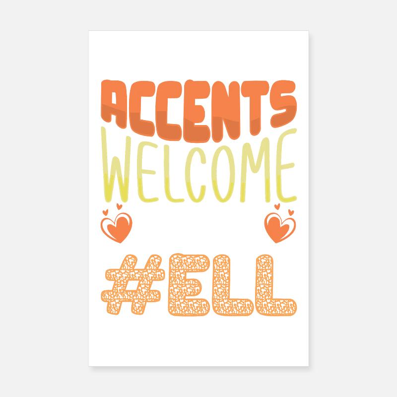 Professeur ELL Langue anglaise Poster 20 x 30 cm