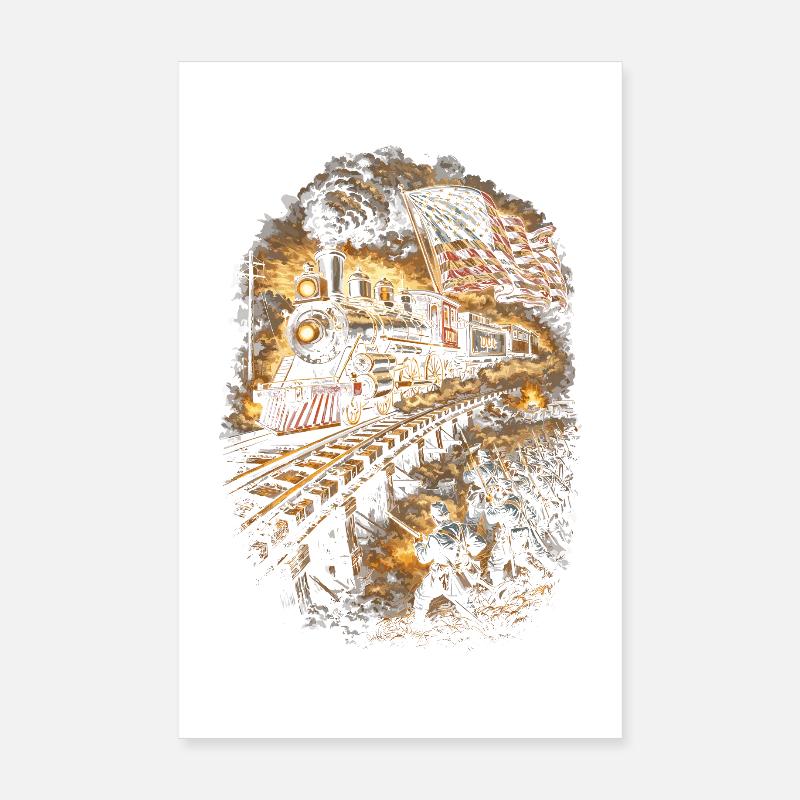 Chemin de fer miniature Poster 20 x 30 cm