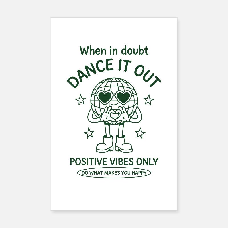 Design Dance It Out Disco – Ondes positives Poster 20 x 30 cm