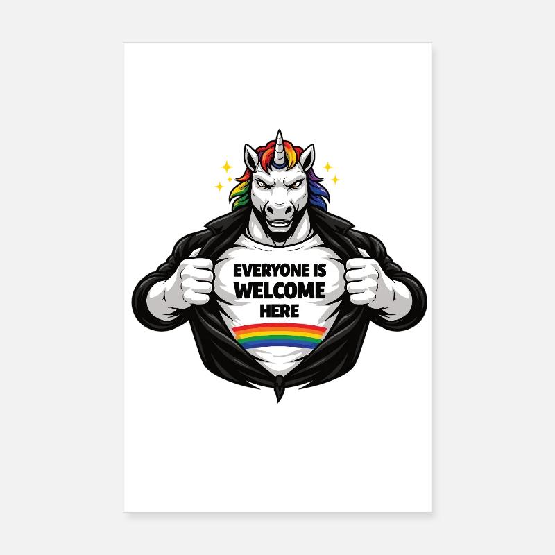 Diversity & Respect Rainbow Statement Design Poster 8" x 12" (20x30 cm)