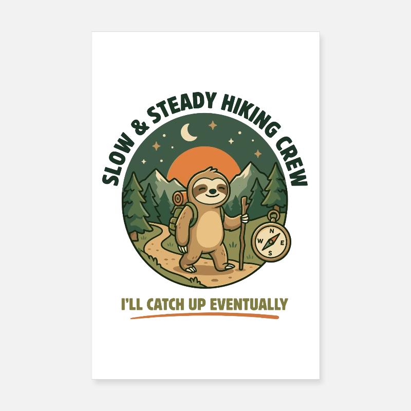 Langsame und stetige Wandergruppe Poster 20x30 cm