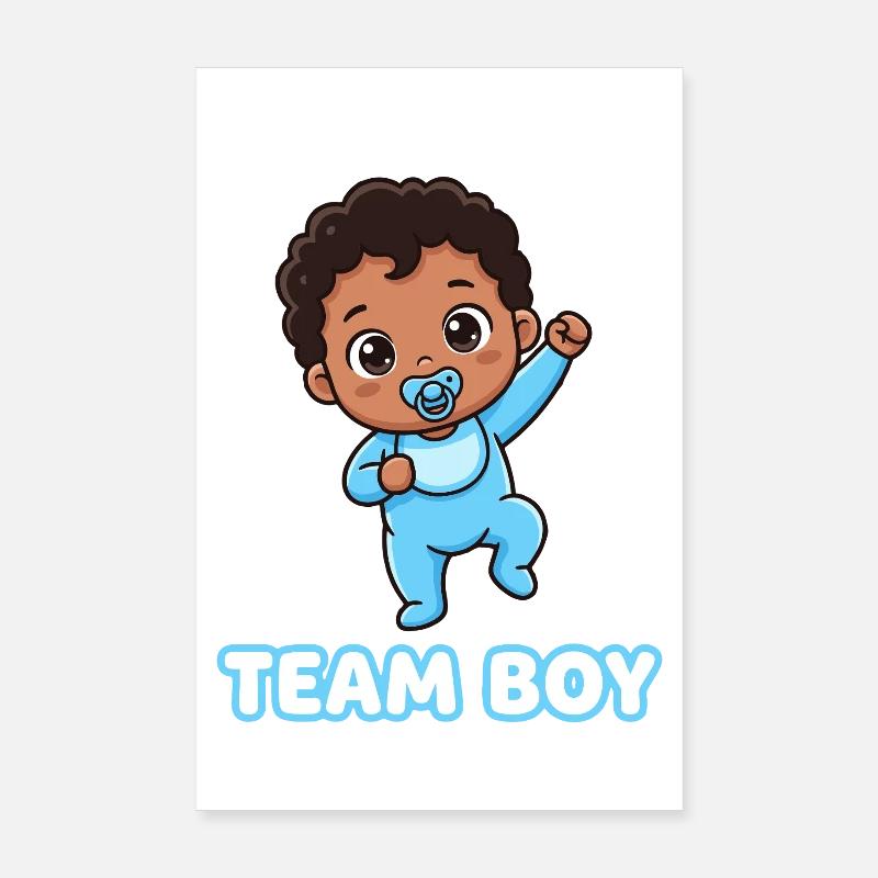 Team Boy Bébé Mignon Design Poster 20 x 30 cm