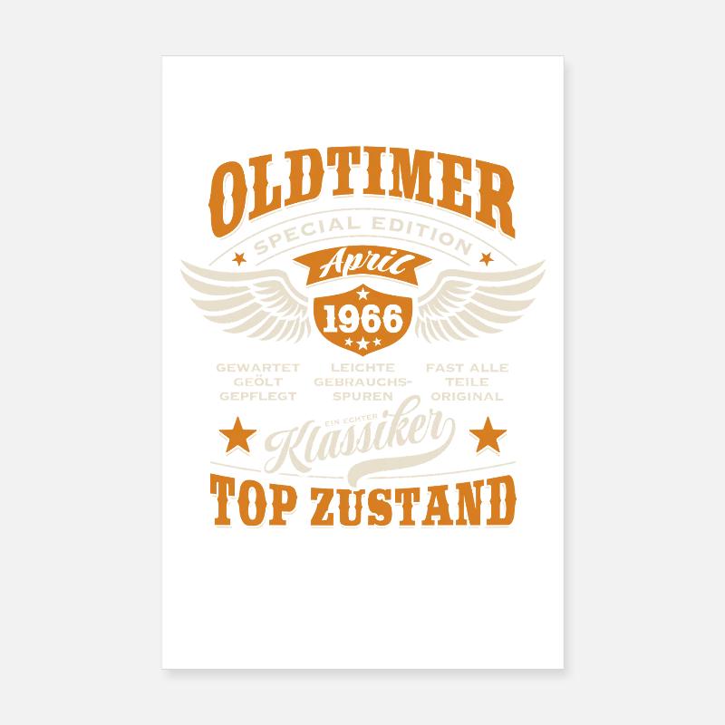 Oldtimer April 1966 - Geburtstag - Geschenk Poster 20x30 cm