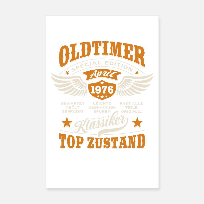 Oldtimer April 1976 - Geburtstag - Geschenk Poster 20x30 cm