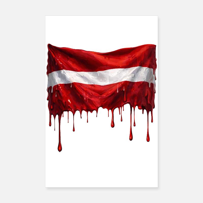 Drapeau letton couleur Poster 20 x 30 cm