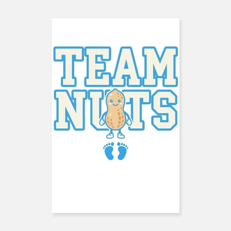 Team Nuts Peanut Design Poster 20 x 30 cm