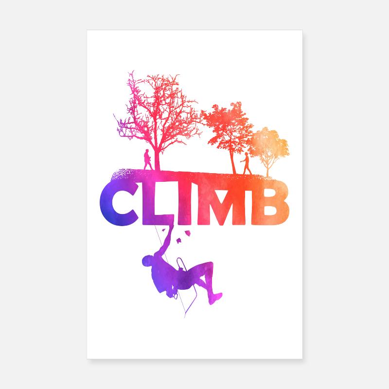 Climb Gradient Silhouette Poster 20x30 cm