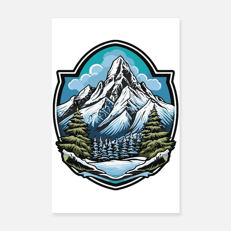 Mountains Poster 8" x 12" (20x30 cm)
