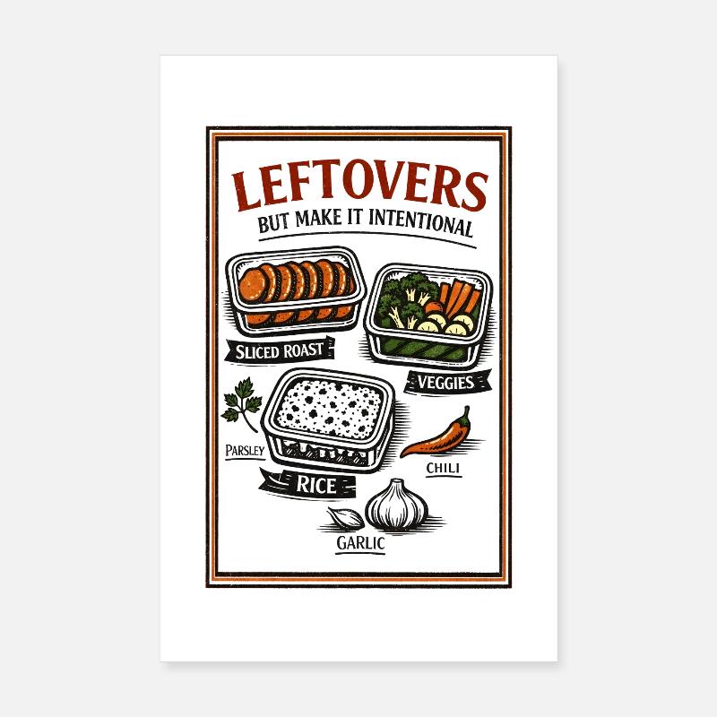 Reste mit Plan | Meal Prep Küche Poster 20x30 cm