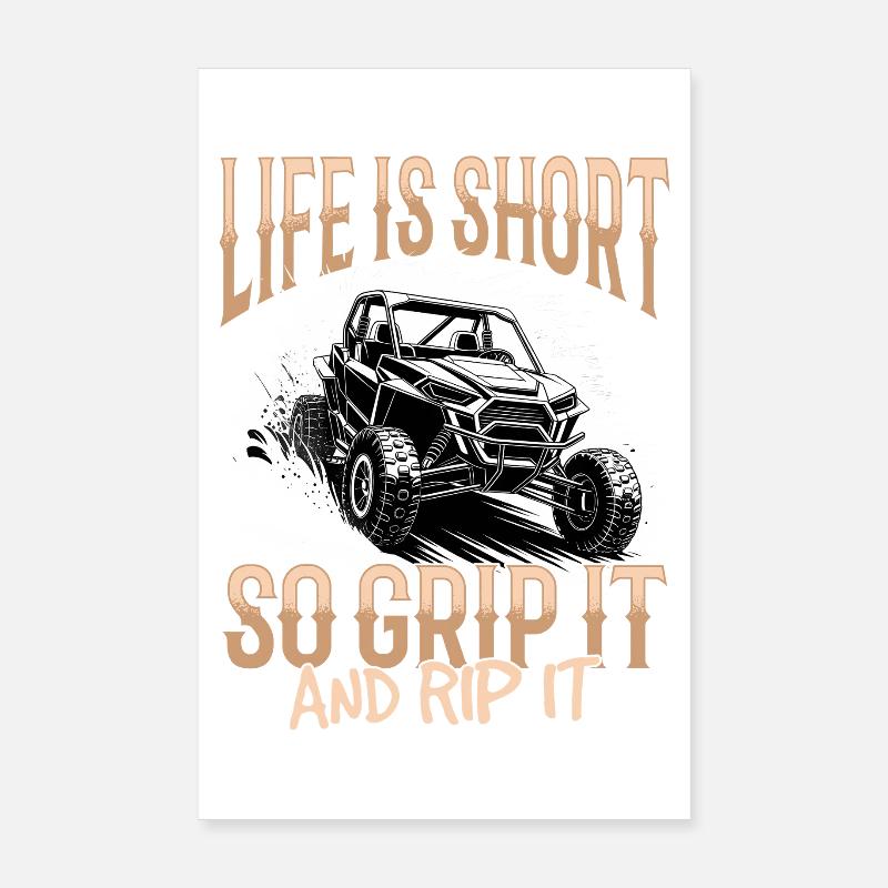 UTV Off Road Boy Men 4 Wheeler Side by side Poster 8" x 12" (20x30 cm)