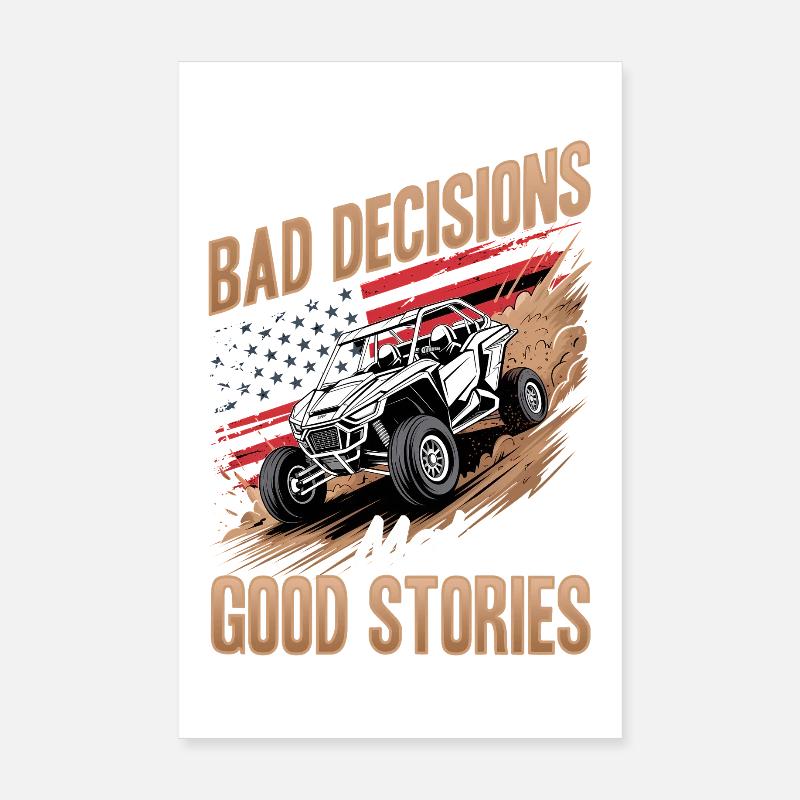 UTV Off Road Boy Men 4 Wheeler Side by side Poster 20x30 cm