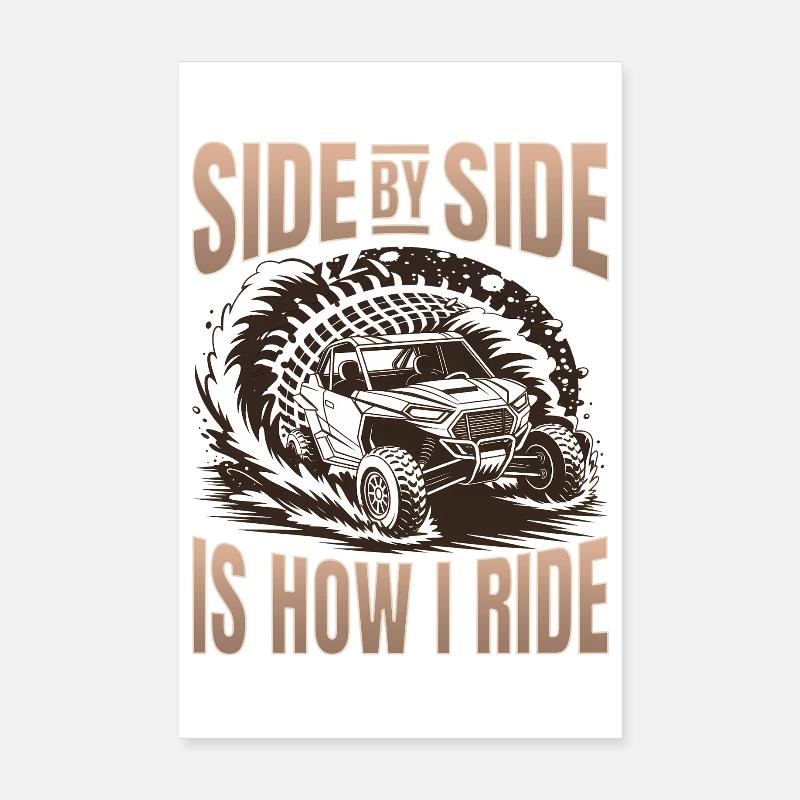 UTV Off Road Boy Men 4 Wheeler Side by side Poster 8" x 12" (20x30 cm)