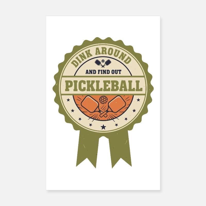 Pickleball S’amuse et découvre Un Joueur Drôle Poster 20 x 30 cm